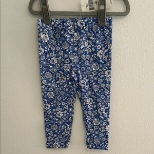 Ralph Lauren Blue and White Floral Leggings